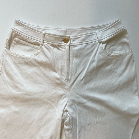 St. John Yellow Label White Straight Leg Jeans - Picture 3 of 5